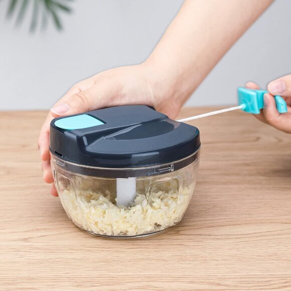 NEW Multi-Function Manual Food Processor Chopper Vegetable Garlic Press Shredder - Picture 1 of 8